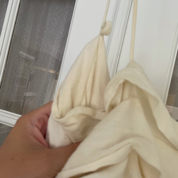 Loup Charmant 100% Cotton Cream Tie Back Midi Dress - Picture 5 of 11